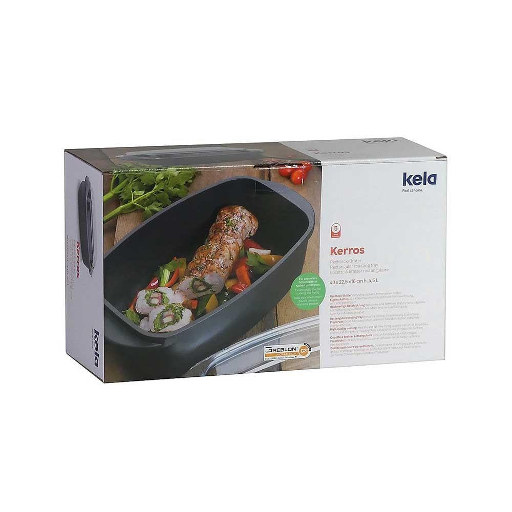 Kela Kerros Cam Kapaklı Rosto Tenceresi Dikdörtgen 40 x 22,5 cmKela