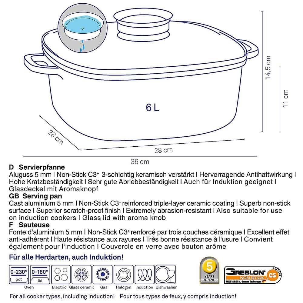 Kela Kerros Kare Tencere 28 cmKela