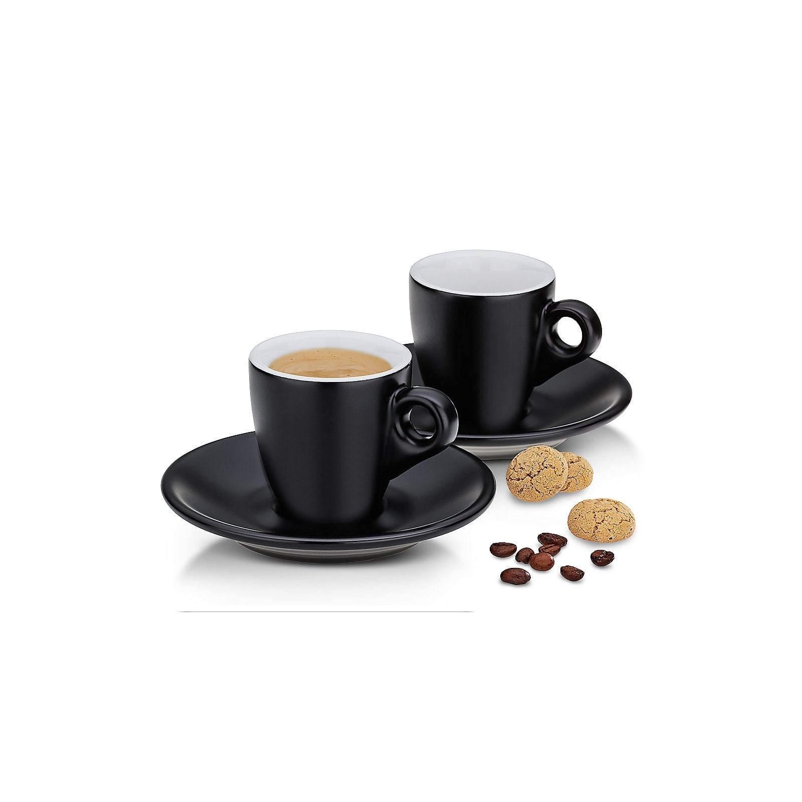 Kela Mattia Espresso Fincan Seti 2'li 50 ml SiyahKela