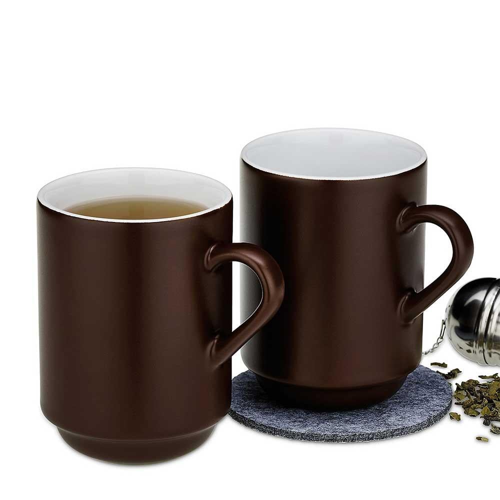 Kela Mattia Kupa Seti 2'li 300 ml KahverengiKela