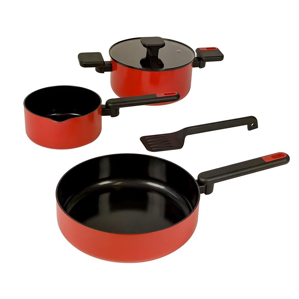 Kela Mira Tencere Seti 5 Parça KırmızıKela