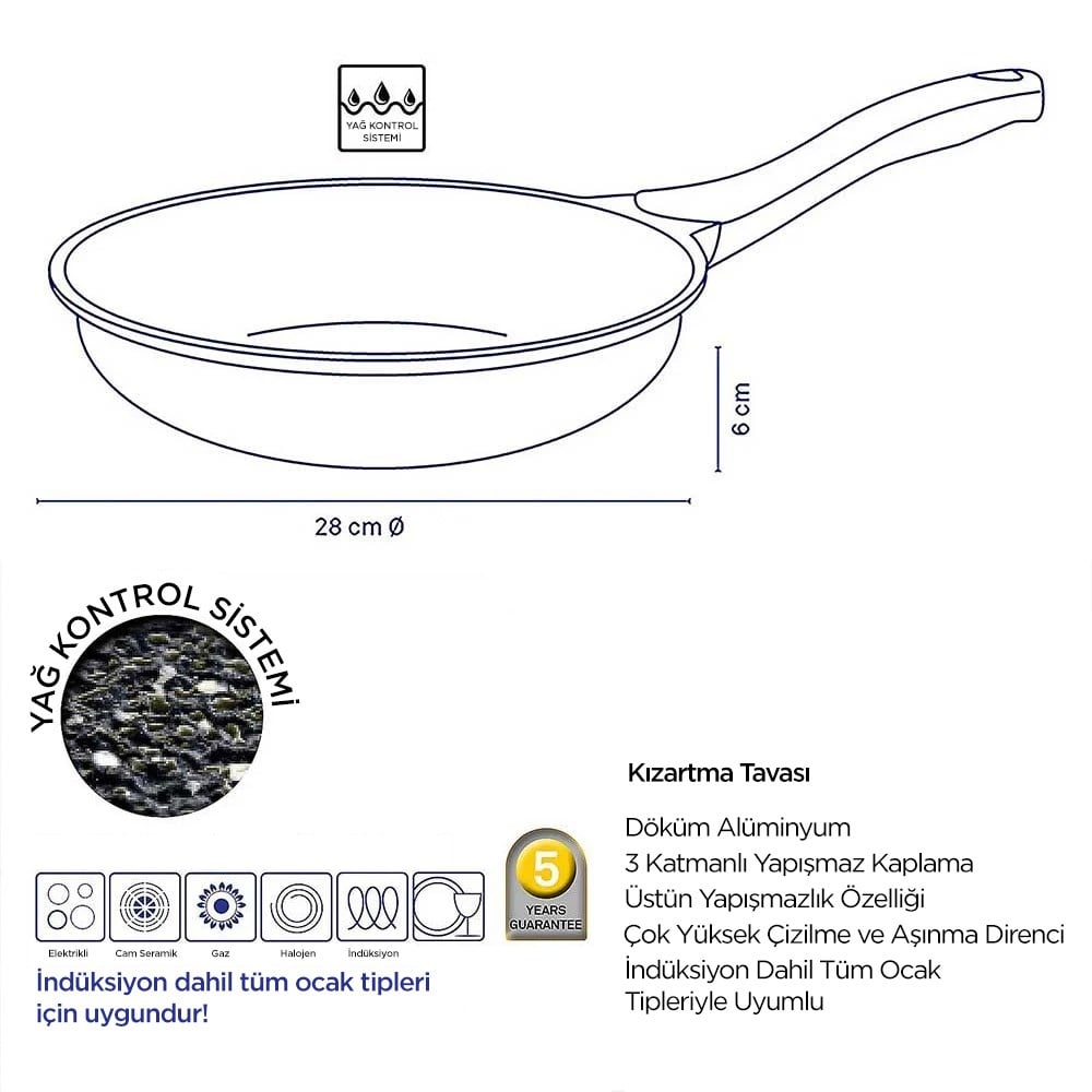 Kela Stella Nova Kızartma Tavası 28 cmKela