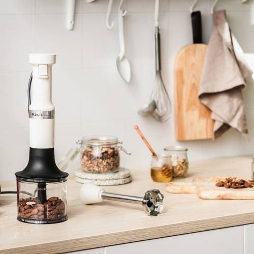 KitchenAid 5KHBV83EAC Aksesuarlı El Blenderı Almond CreamKitchenAid