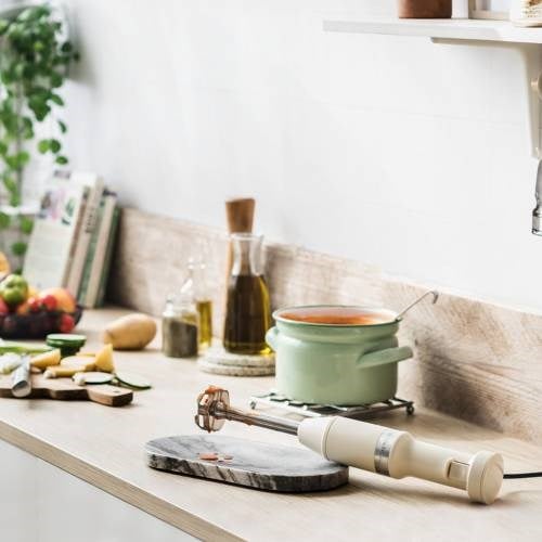KitchenAid 5KHBV83EAC Aksesuarlı El Blenderı Almond CreamKitchenAid