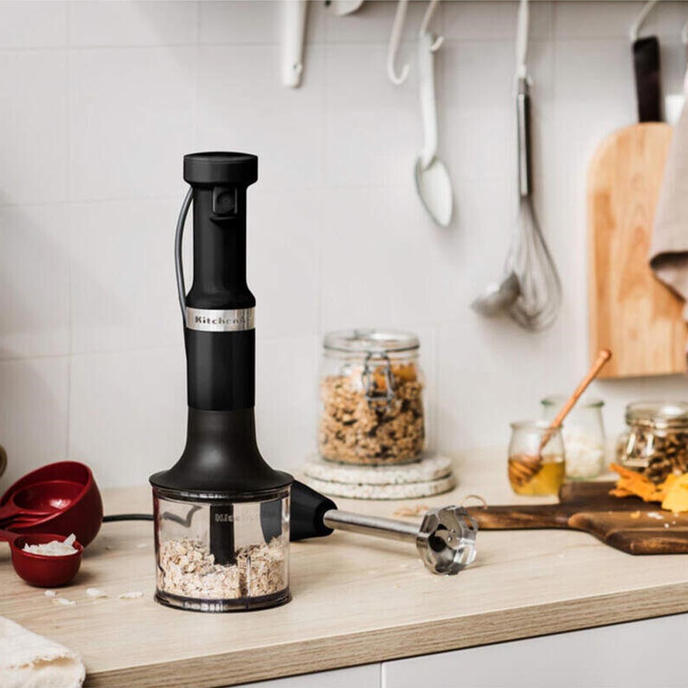KitchenAid 5KHBV83EBM Aksesuarlı El Blenderı Black MatteKitchenAid