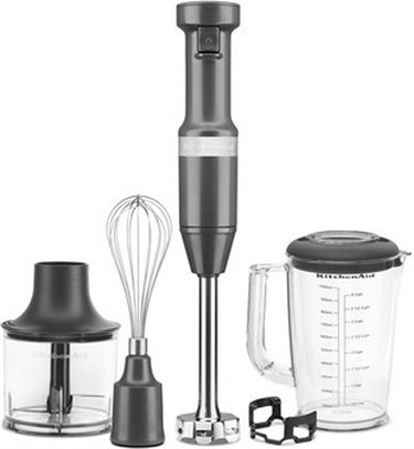 KitchenAid 5KHBV83EDG Aksesuarlı El Blenderı Charcoal GreyKitchenAid