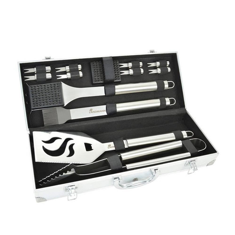 Landmann Paslanmaz Çelik BBQ Aksesuar Seti 14 ParçaLandmann