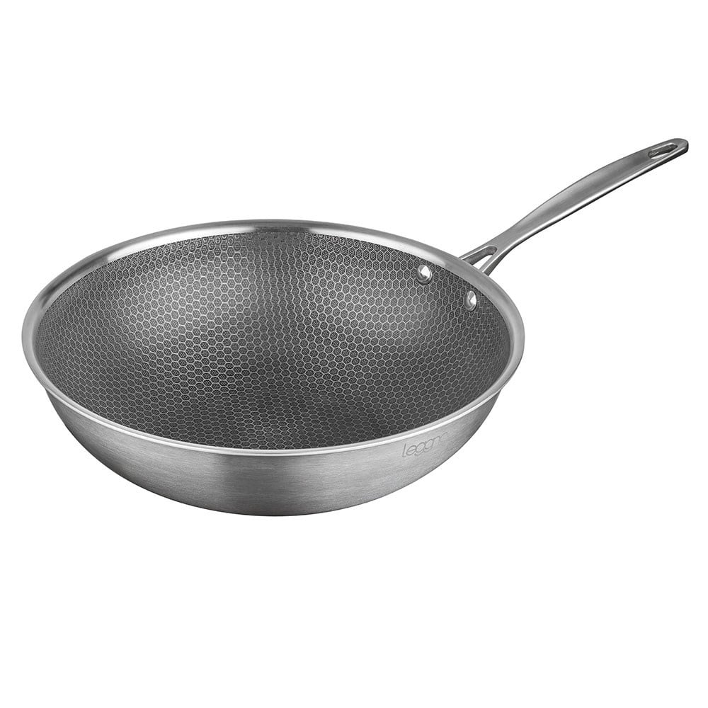 Leggno Elite Pro 3Ply Petek Tabanlı Wok Tava 30 cmLeggno