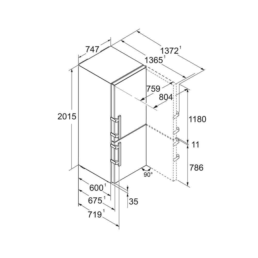 Liebherr CNsdd 776i NoFrost Alttan Donduruculu Buzdolabı InoxLiebherr