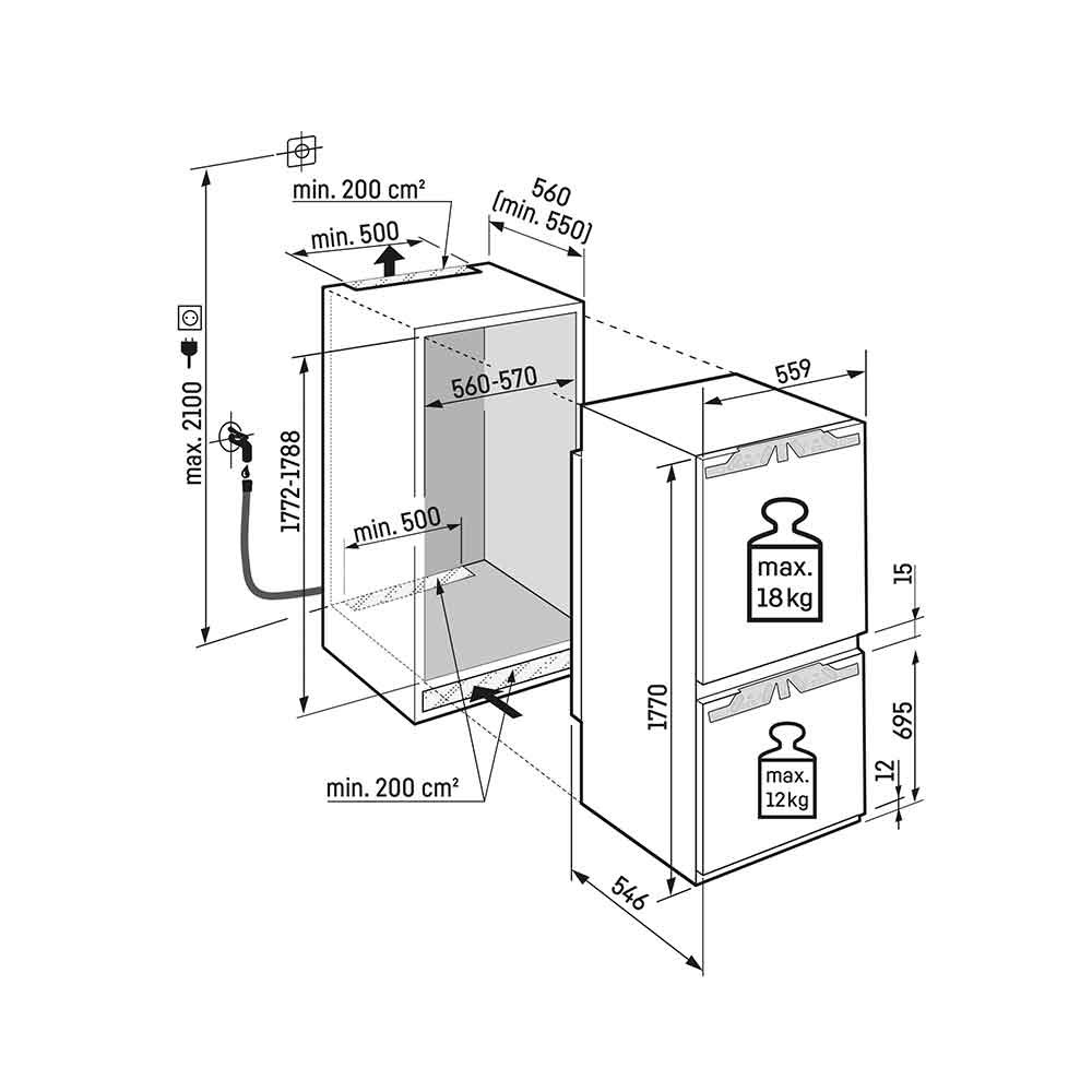 Liebherr ICBNdi 5163 Prime BioFresh NoFrost Kombine Buzdolabı-Dondurucu WhiteLiebherr
