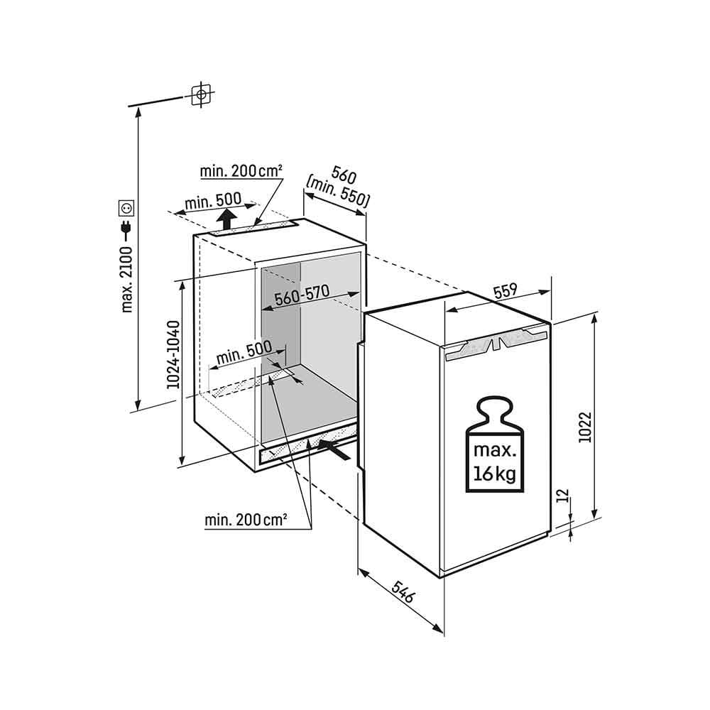 Liebherr IRd 4021 Plus EasyFresh Ankastre Buzdolabı WhiteLiebherr