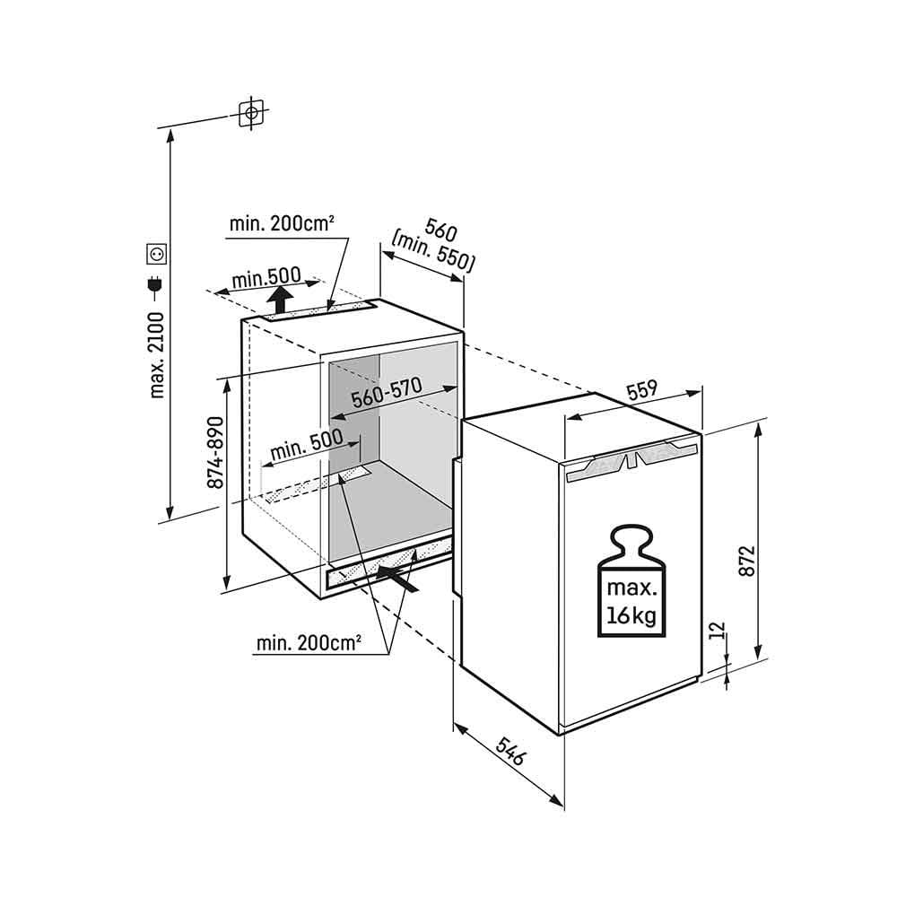 Liebherr SIBa 3950 Prime BioFresh Ankastre Buzdolabı WhiteLiebherr