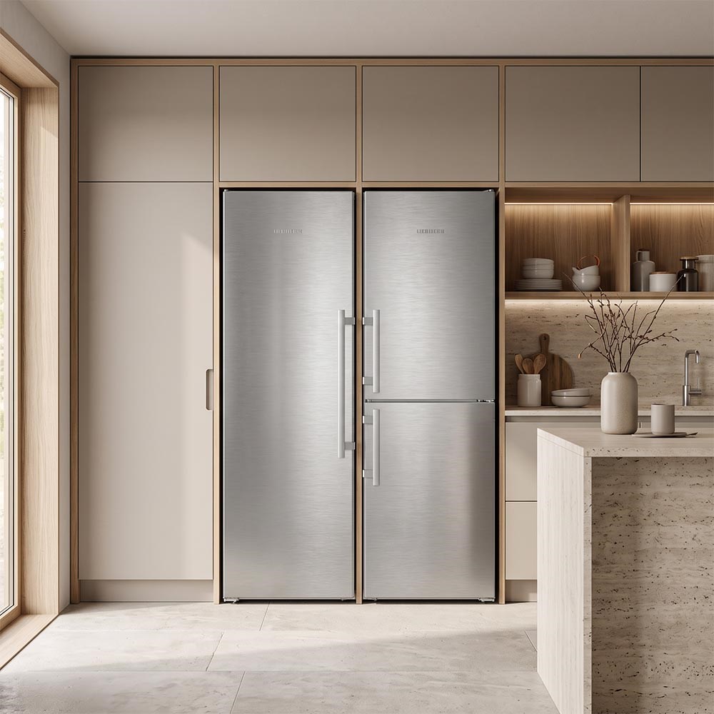 Liebherr Side-by-Side BioFresh NoFrost Buzdolabı ve EasyFresh Alttan Donduruculu Buzdolabı InoxLiebherr