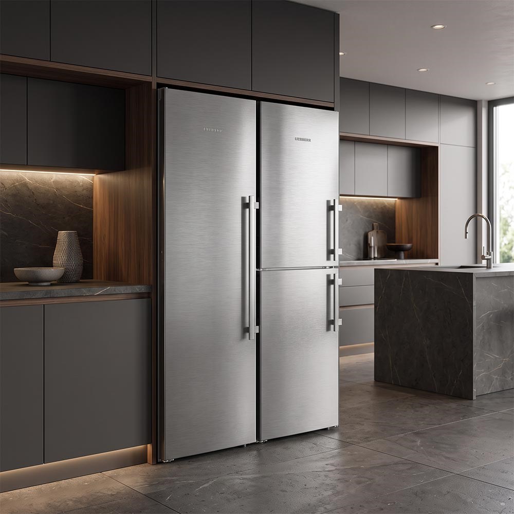 Liebherr Side-by-Side BioFresh NoFrost Buzdolabı ve EasyFresh Alttan Donduruculu Buzdolabı InoxLiebherr