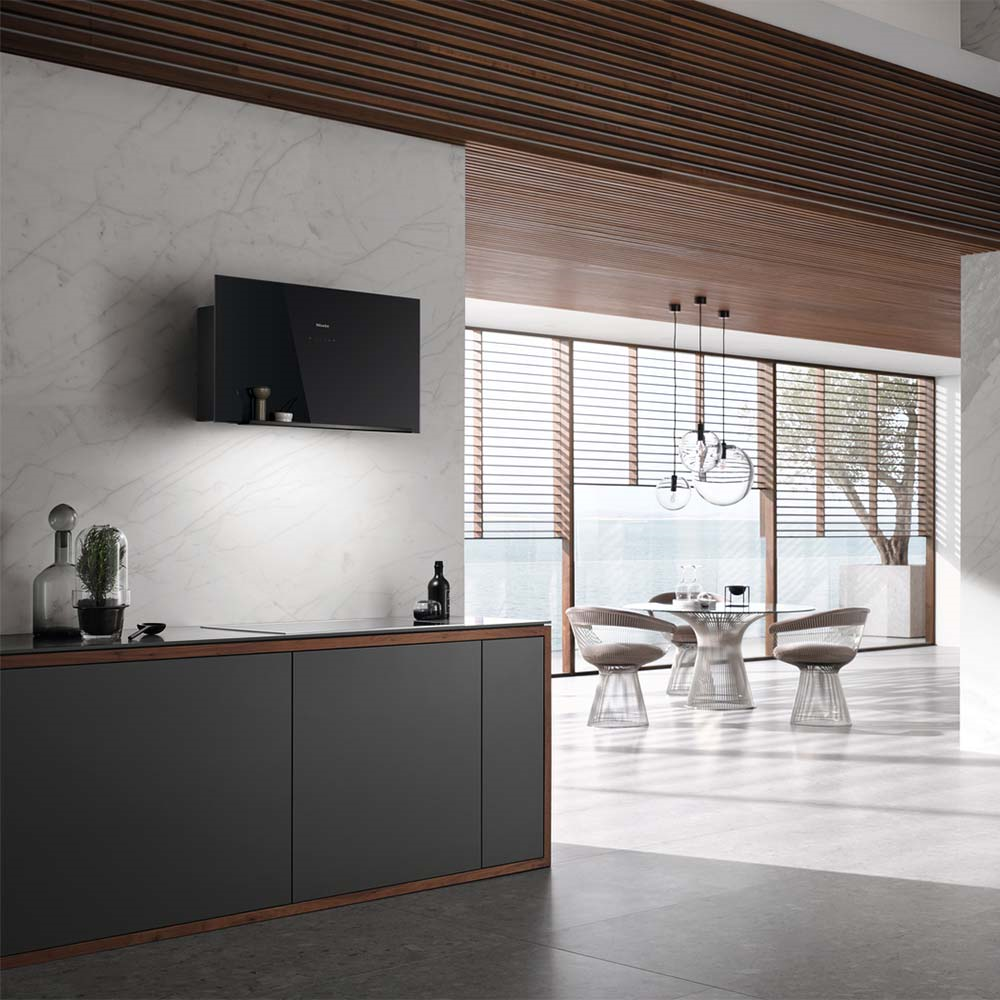 Miele DA 9092 W Screen Duvar Davlumbazı 880 mm Obsidian SiyahıMiele
