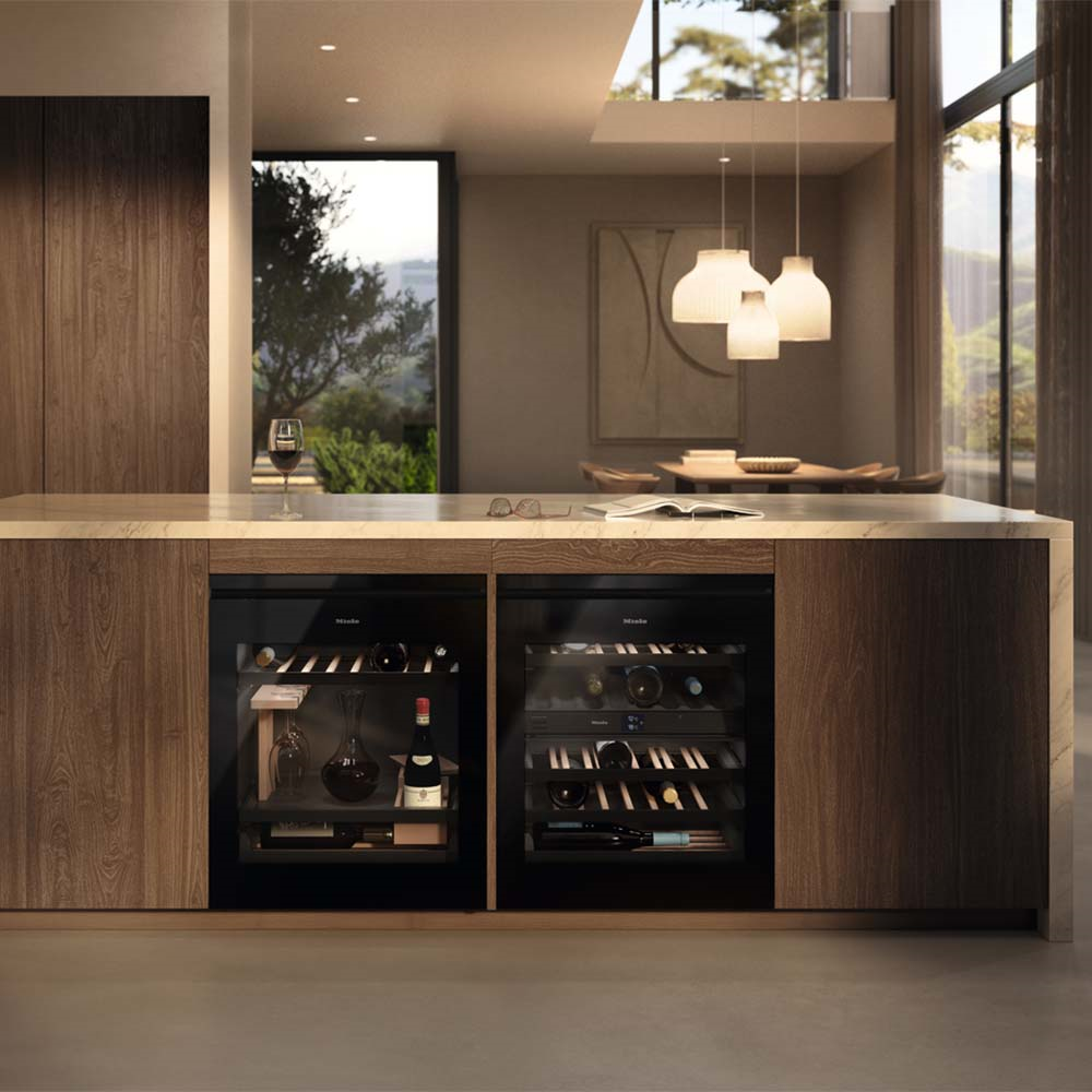 Miele KWTUS 7074 F Tezgah Altı Şarap Dolabı Obsidian SiyahıMiele