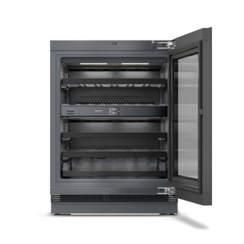 Miele KWTUS 7096 E Tezgah Altı Şarap Dolabı Push2Open Obsidian SiyahıMiele