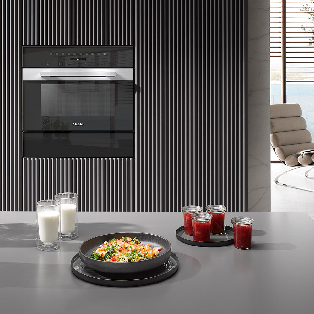 Miele M 7244 TC Ankastre Mikrodalga Fırın Entegre Kuvars Grill 46 L ÇelikMiele