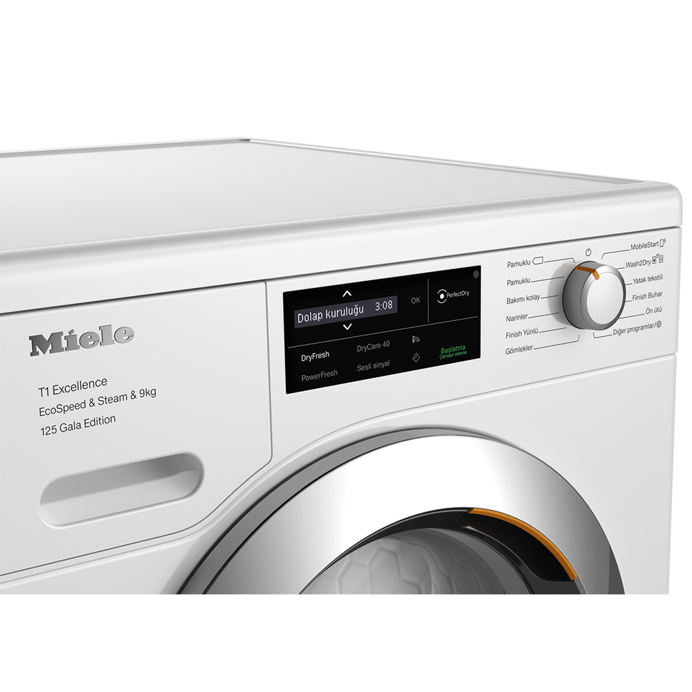 Miele TWL680 WP 125 Gala Edition Kurutma Makinesi 9 kg A+++ DryCare40, SteamFinish Lotus BeyazıMiele