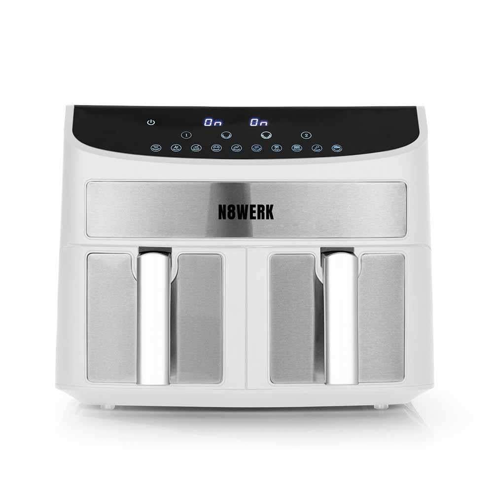 N8WERK Hot Air Fryer Çift Sepetli 7.5 L BeyazN8WERK