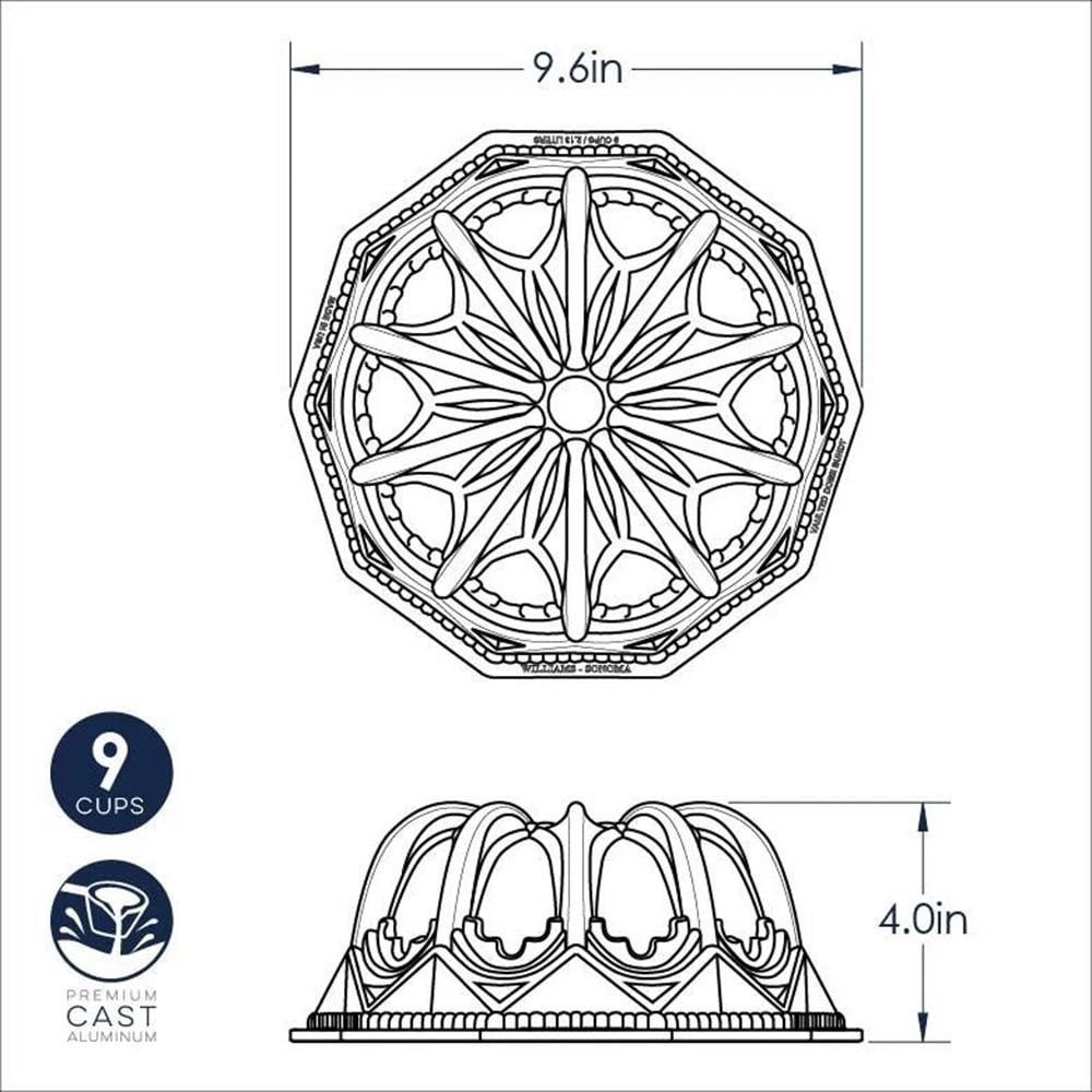 Nordic Ware Kubbeli Katedral Bundt Kek Kalıbı 24 cmNordic Ware