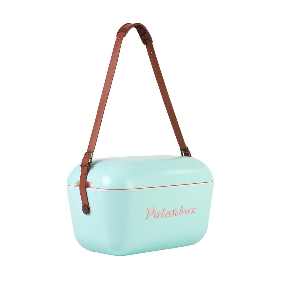 Polarbox Classic Deri Kayışlı Soğuk ve Sıcak Termos Çanta 12 L Su Yeşili & PembePolarbox