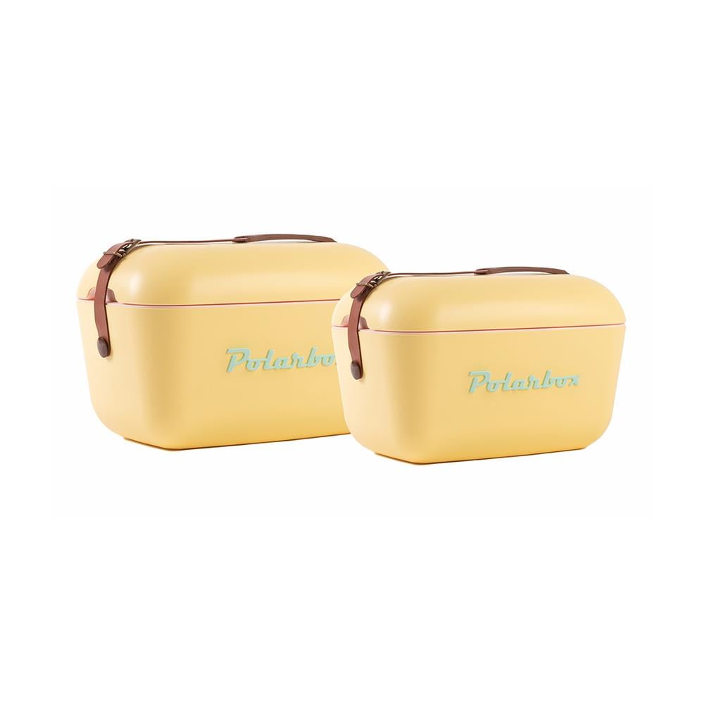 Polarbox Classic Deri Kayışlı Soğuk ve Sıcak Termos Çanta 20 L Sarı & Su YeşiliPolarbox