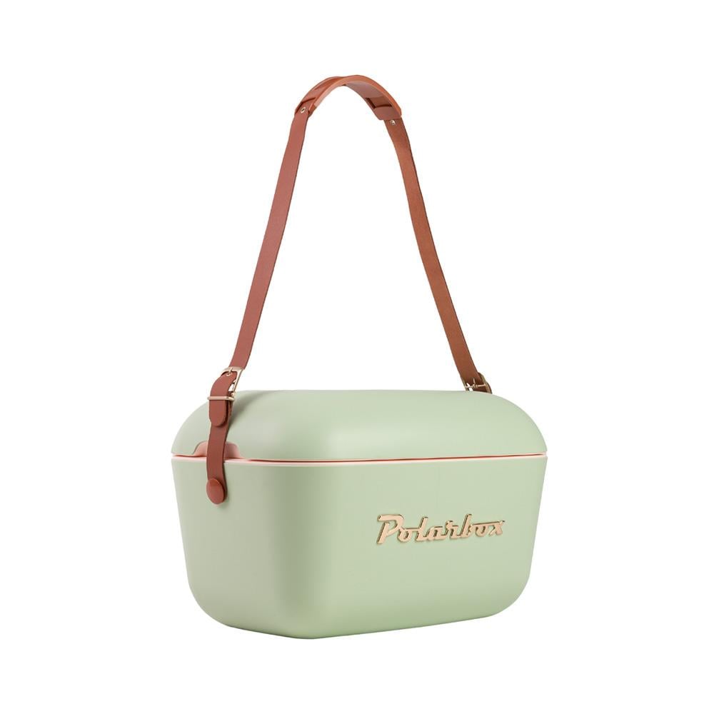 Polarbox Gold Edition Deri Kayışlı Soğuk ve Sıcak Termos Çanta 20 L Zeytin YeşiliPolarbox