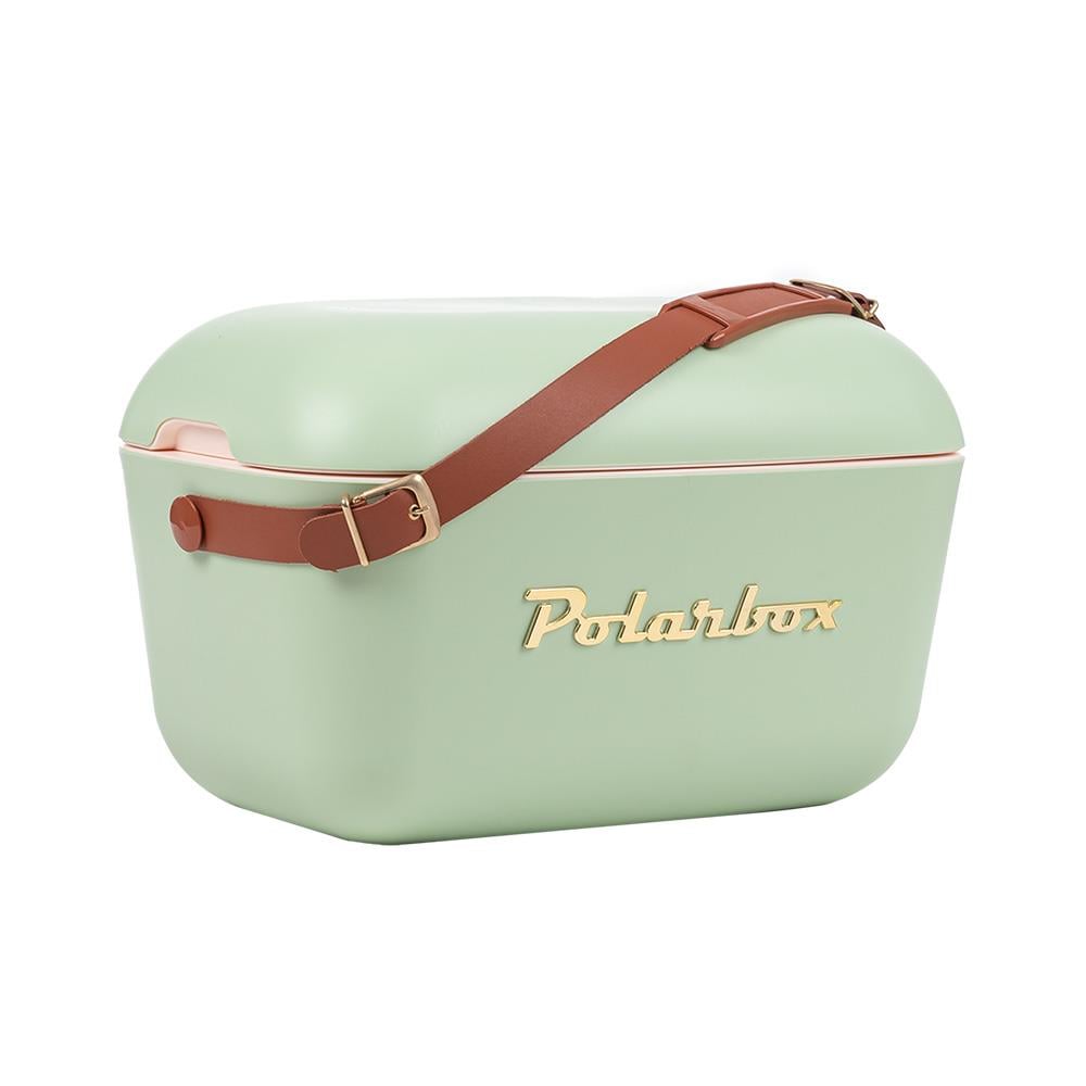 Polarbox Gold Edition Deri Kayışlı Soğuk ve Sıcak Termos Çanta 20 L Zeytin YeşiliPolarbox