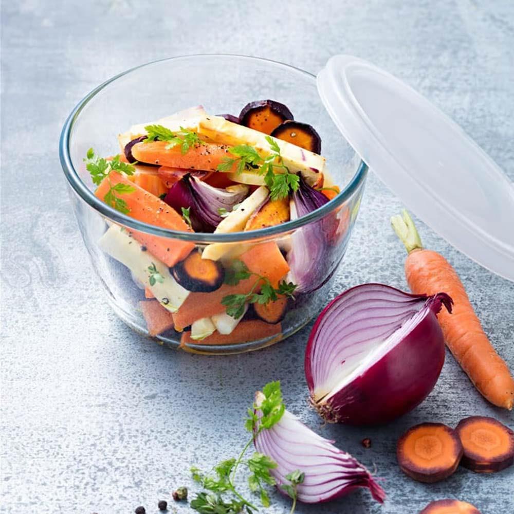 Pyrex 152P001/7048 Yuvarlak Kapaklı Cam Saklama Kabı 600 mlPyrex