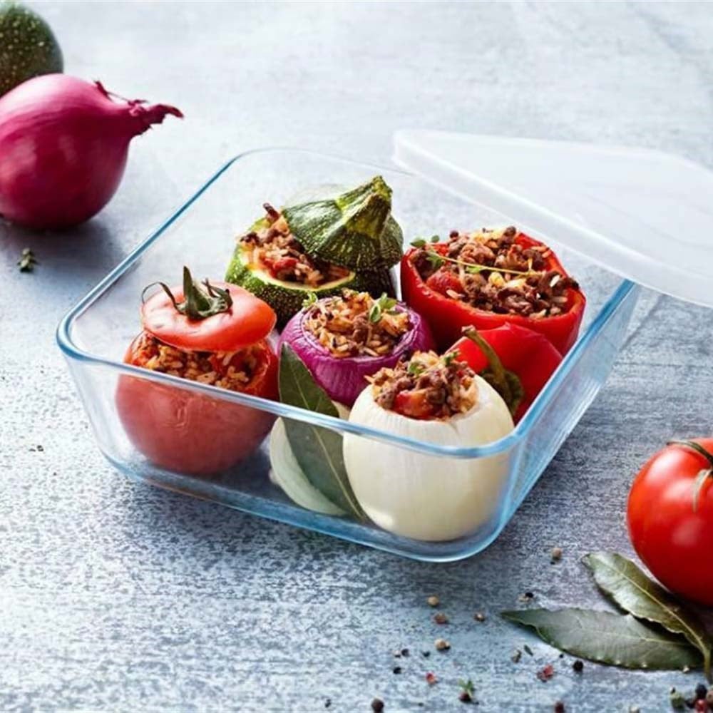 Pyrex 219P001/7044  Kare Kapaklı Saklama Kabı 2 LPyrex