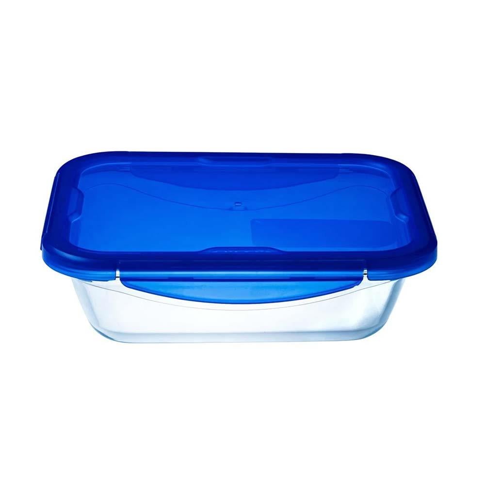 Pyrex Dikdörtgen Kapaklı Saklama Kabı Mavi 1.7 LPyrex