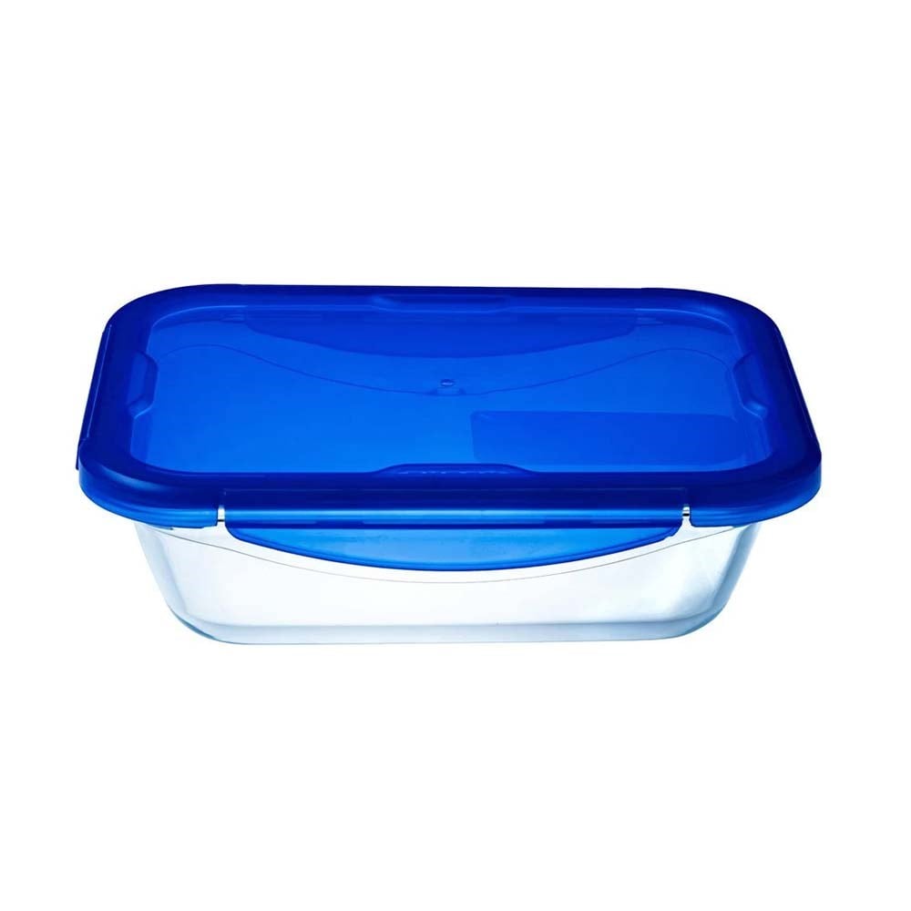 Pyrex Dikdörtgen Kapaklı Saklama Kabı Mavi 1.7 LPyrex