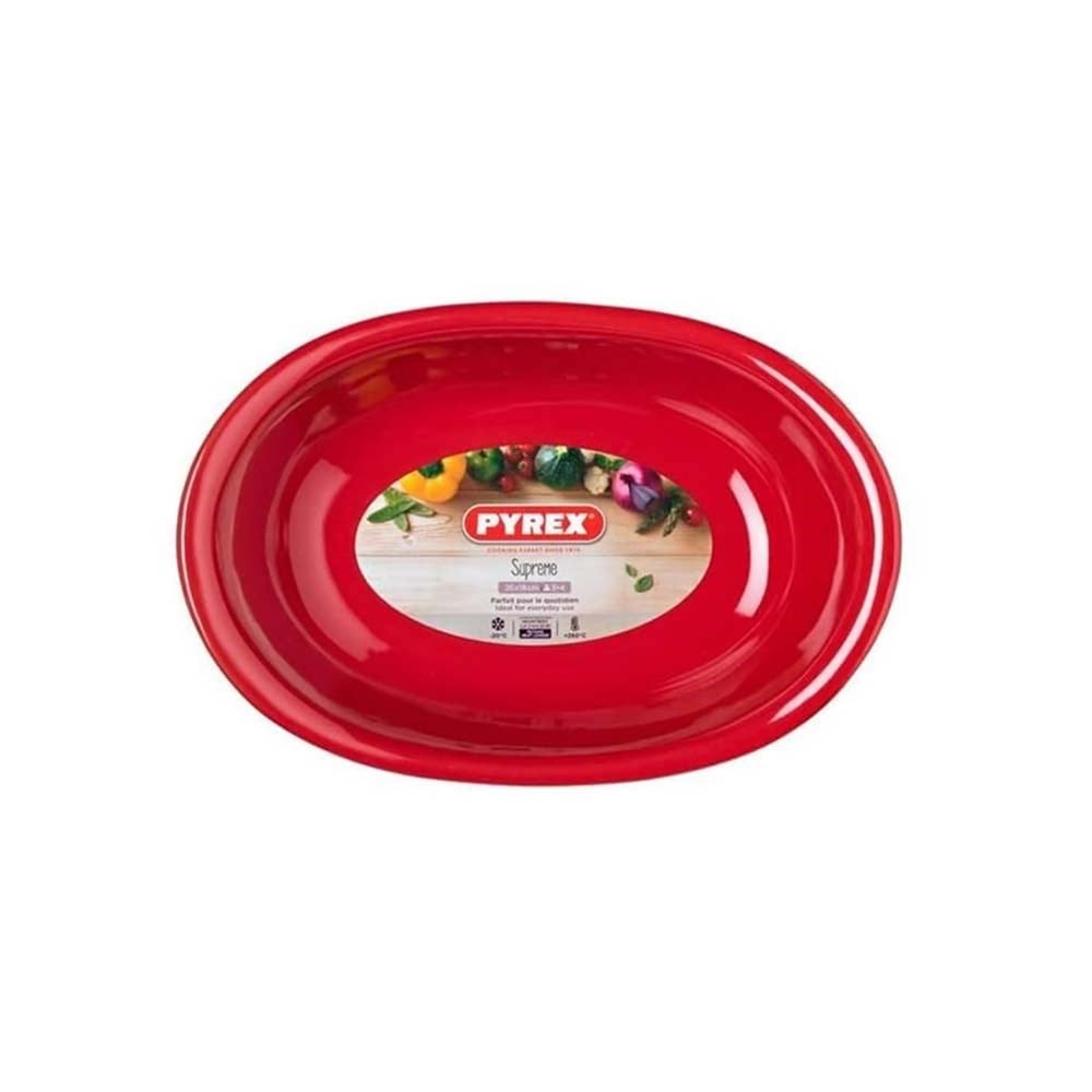 Pyrex Su26Or5/7046 26Cm Oval Fırın Kabı KırmızıPyrex