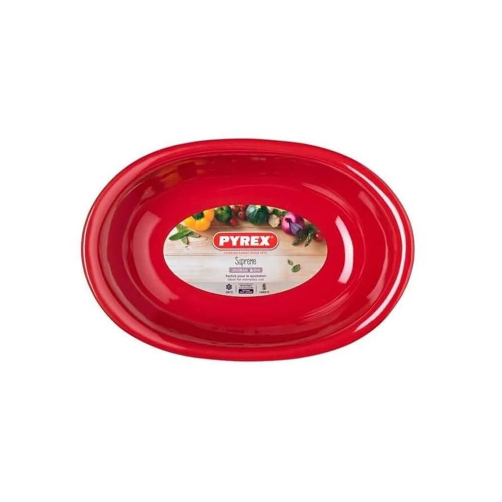 Pyrex Su26Or5/7046 26Cm Oval Fırın Kabı KırmızıPyrex
