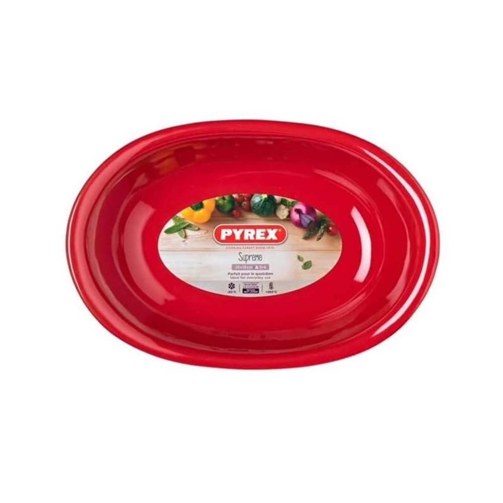 Pyrex Su31Or5/7046 31Cm Oval Fırın Kabı KırmızıPyrex