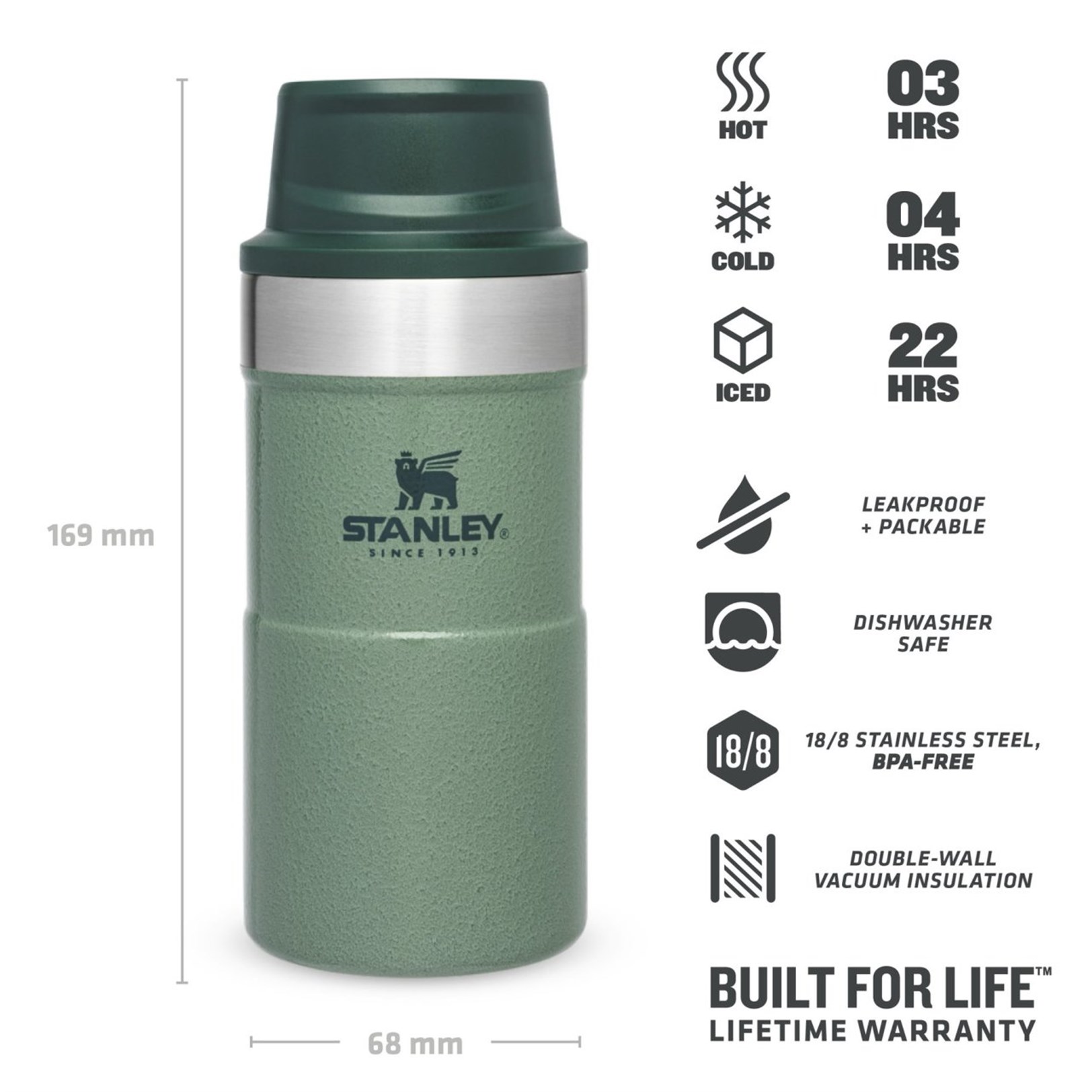 STANLEY 1009849009 TRİGGER-ACTİON TRAVEL MUG .25L / 8.5OZStanley