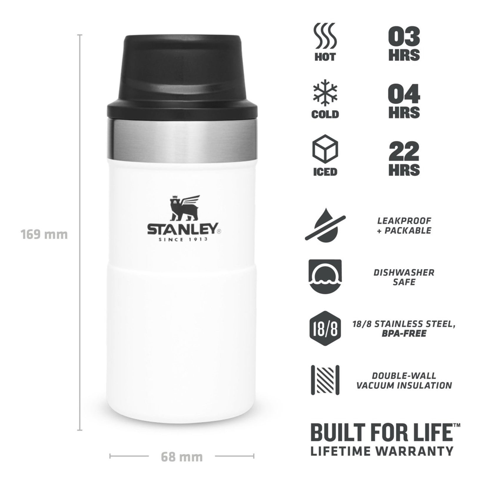 STANLEY 1009849011 TRİGGER-ACTİON TRAVEL MUG .25L / 8.5OZStanley