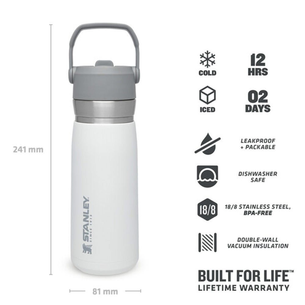 Stanley Go Iceflow Flip Straw Su Termosu 0,65 L BeyazStanley