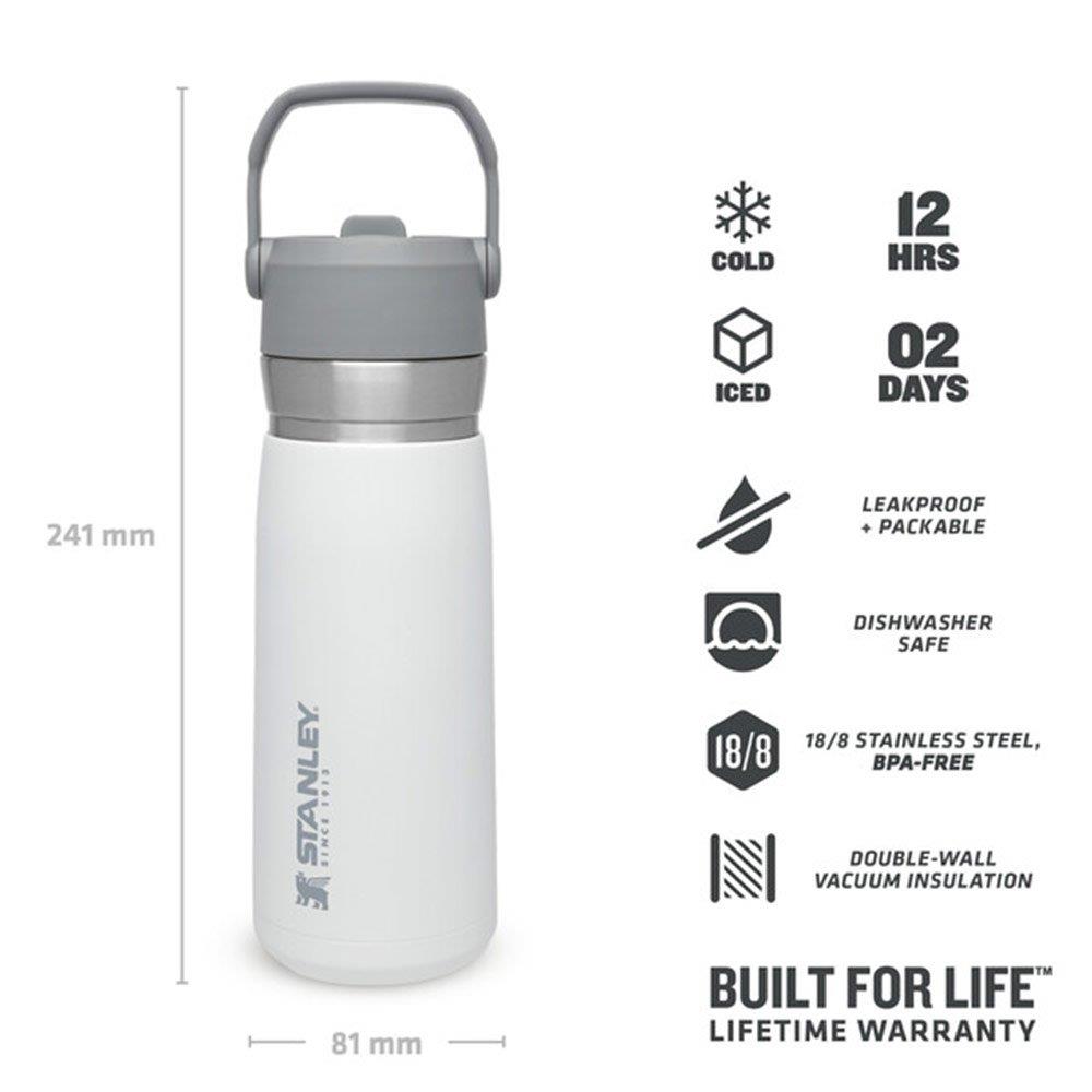 Stanley Go Iceflow Flip Straw Su Termosu 0,65 L BeyazStanley