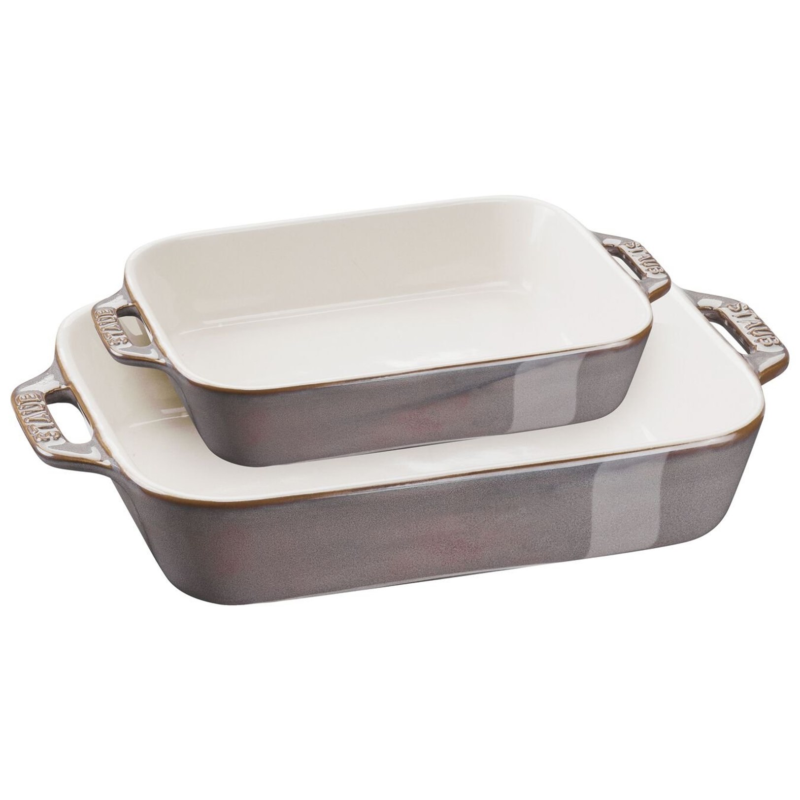 STAUB 405119220 CERAMİCS FIRIN KABI SETİ 2'Lİ ANTİK GRİStaub