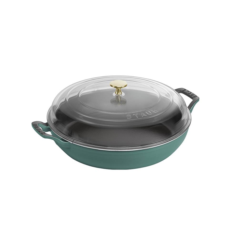 Staub B Cam Kapaklı Döküm Tencere 30 cm YeşilStaub