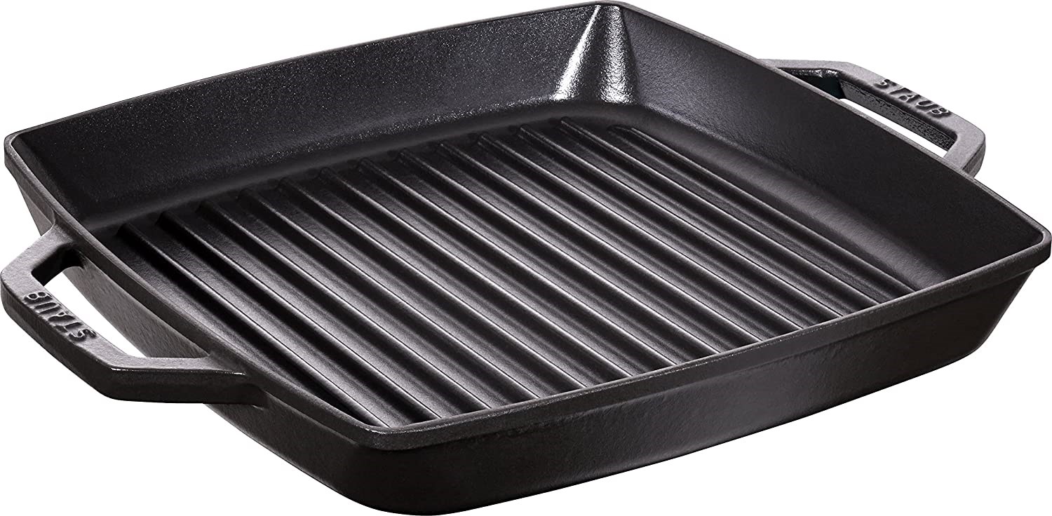 Staub B Çift Saplı Izgara Tava 28 x 28 cm SiyahStaub