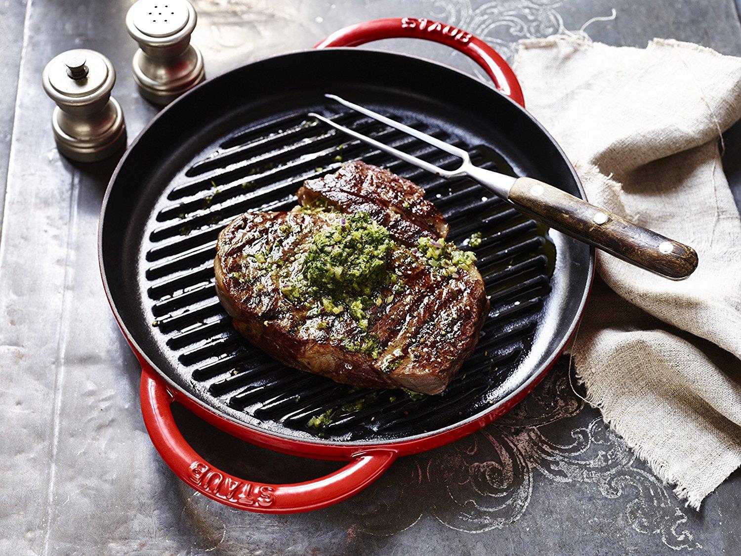 Staub B Döküm Izgara Tava 30 cm KirazStaub
