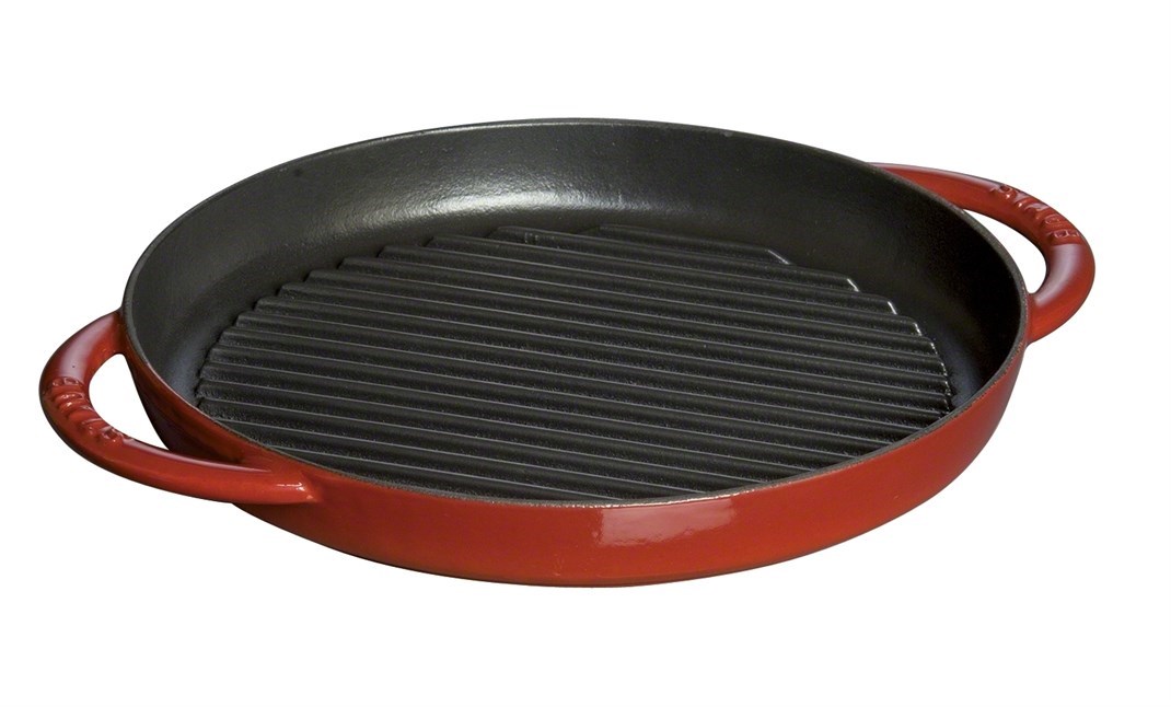 Staub B Döküm Izgara Tava Çift Kulplu 26 cm Kiraz Staub