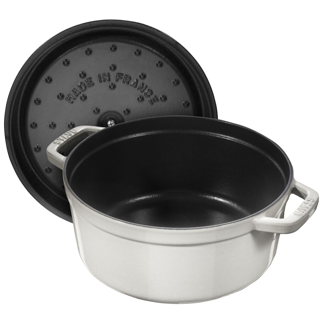 Staub B Döküm Tencere Yuvarlak 28 cm Trüf BeyazıStaub