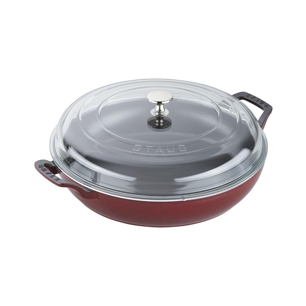 Staub B La Cocotte Cam Kapaklı Döküm Tencere 30 cm BordoStaub