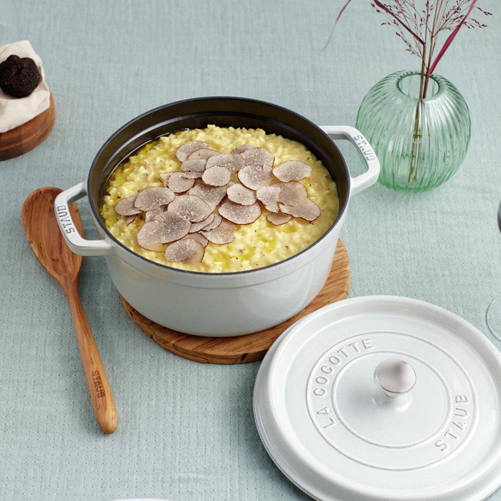 Staub B La Cocotte Döküm Tencere 20 cm Trüf BeyazıStaub