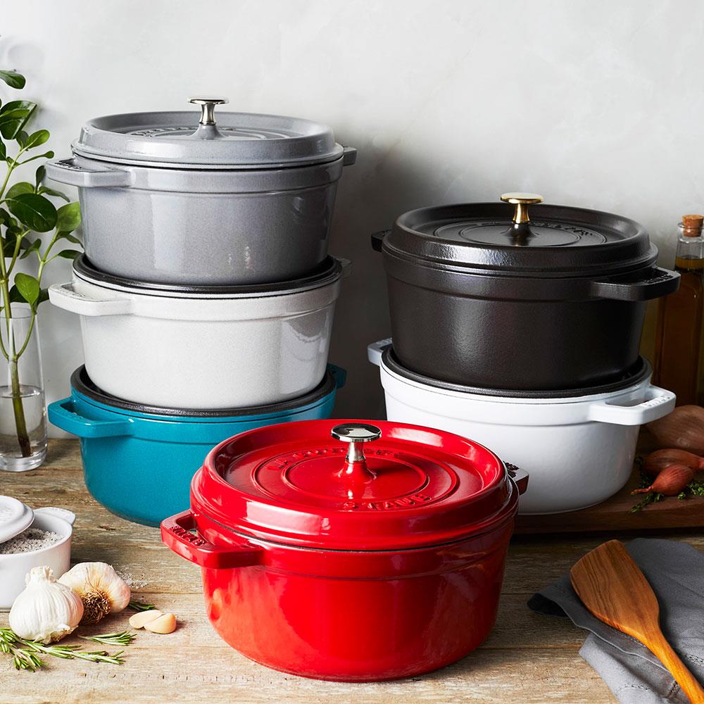 Staub B La Cocotte Döküm Tencere Yuvarlak 24 cm BeyazStaub