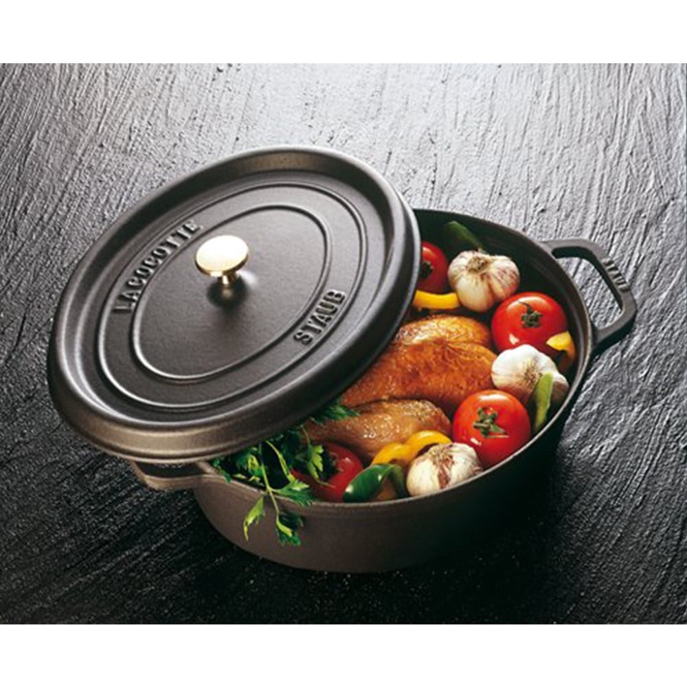 Staub B La Cocotte Döküm Tencere Yuvarlak 28 cm SiyahStaub